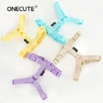Adjustable Dog Harness Collar Leash Set Macarone Color